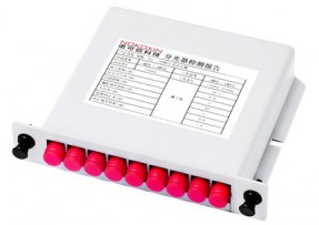 1分8分光器插片式一分八插卡式PLC光纤分路器1:8盒式FC电信级
